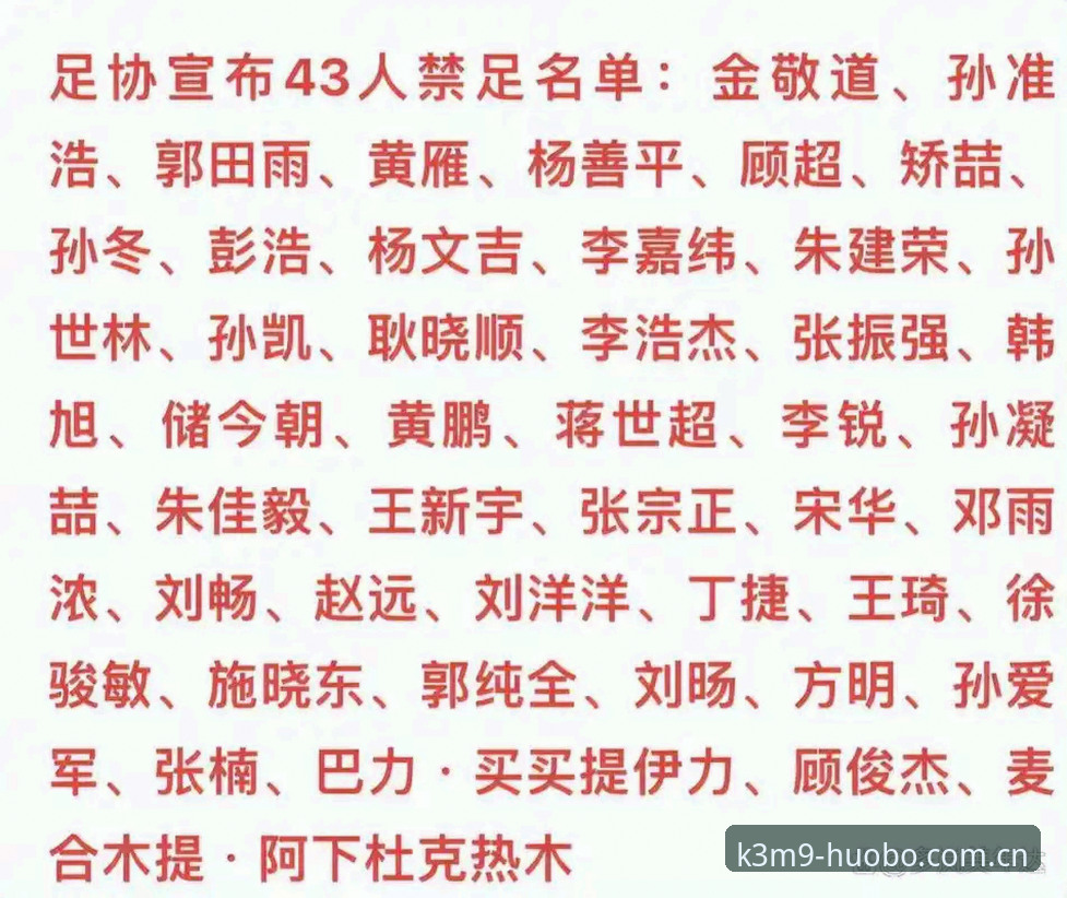 火博最新网址最新版 足协第三批禁足名单落地:终身禁足17人,这份合规观赛指南请收好